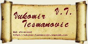 Vukomir Tešmanović vizit kartica